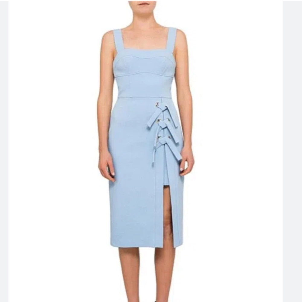 Rebecca Vallance Light Blue Midi Dress